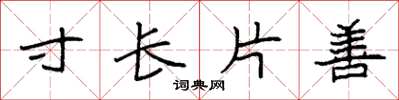 袁強寸長片善楷書怎么寫