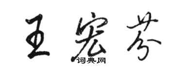 駱恆光王宏芬行書個性簽名怎么寫