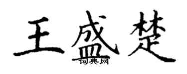 丁謙王盛楚楷書個性簽名怎么寫