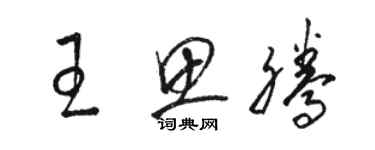 駱恆光王思騰草書個性簽名怎么寫