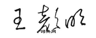 駱恆光王顏明草書個性簽名怎么寫