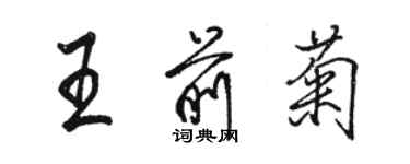 駱恆光王前菊行書個性簽名怎么寫