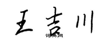 王正良王吉川行書個性簽名怎么寫