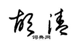 朱錫榮胡清草書個性簽名怎么寫