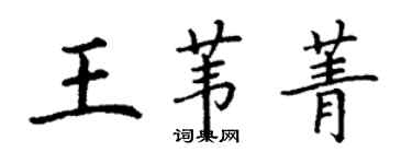 丁謙王葦菁楷書個性簽名怎么寫