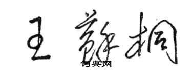 駱恆光王蘇桐草書個性簽名怎么寫