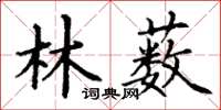 丁謙林藪楷書怎么寫