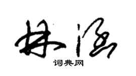 朱錫榮林涵草書個性簽名怎么寫