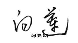 駱恆光白蓮草書個性簽名怎么寫