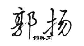 駱恆光郭揚行書個性簽名怎么寫