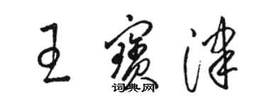 駱恆光王寶津草書個性簽名怎么寫