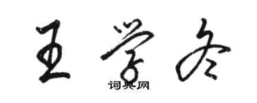 駱恆光王學冬行書個性簽名怎么寫