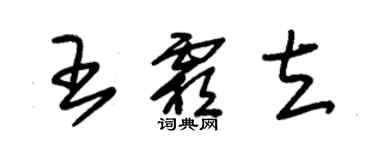 朱錫榮王霜立草書個性簽名怎么寫