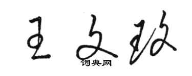 駱恆光王文玫草書個性簽名怎么寫