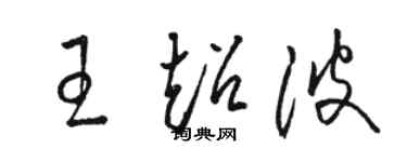 駱恆光王超波草書個性簽名怎么寫
