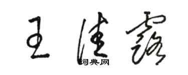 駱恆光王佳露草書個性簽名怎么寫