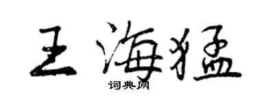 曾慶福王海猛行書個性簽名怎么寫