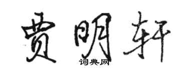 駱恆光賈明軒行書個性簽名怎么寫