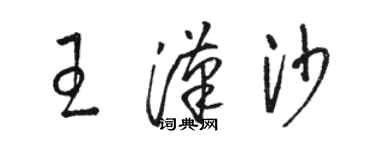 駱恆光王漢沙草書個性簽名怎么寫