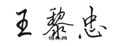 駱恆光王黎忠行書個性簽名怎么寫