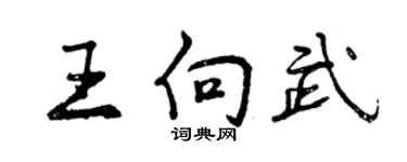 曾慶福王向武行書個性簽名怎么寫