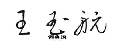 駱恆光王玉航草書個性簽名怎么寫