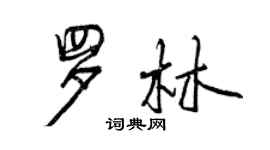 曾慶福羅林行書個性簽名怎么寫