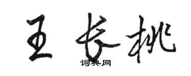 駱恆光王長桃行書個性簽名怎么寫