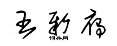 朱錫榮王新雁草書個性簽名怎么寫