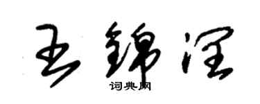 朱錫榮王錦潤草書個性簽名怎么寫