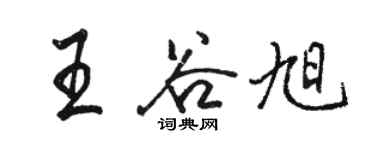 駱恆光王谷旭行書個性簽名怎么寫