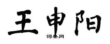 翁闓運王申陽楷書個性簽名怎么寫