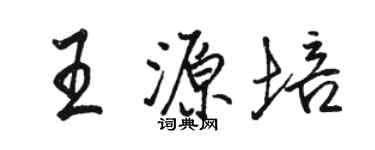 駱恆光王源培行書個性簽名怎么寫