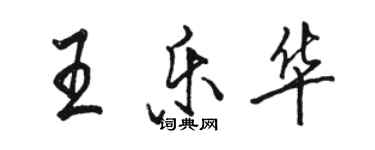 駱恆光王樂華行書個性簽名怎么寫