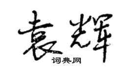 曾慶福袁輝行書個性簽名怎么寫