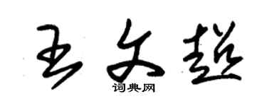 朱錫榮王文超草書個性簽名怎么寫