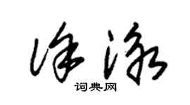 朱錫榮徐泳草書個性簽名怎么寫