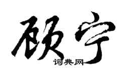 胡問遂顧寧行書個性簽名怎么寫