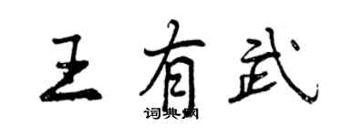 曾慶福王有武行書個性簽名怎么寫