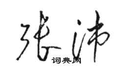 駱恆光張沛草書個性簽名怎么寫