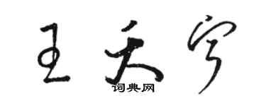 駱恆光王夭寧草書個性簽名怎么寫