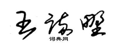 朱錫榮王疏野草書個性簽名怎么寫