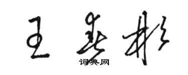 駱恆光王春彬草書個性簽名怎么寫