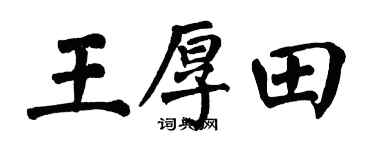 翁闓運王厚田楷書個性簽名怎么寫