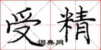 龐中華受精楷書怎么寫