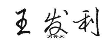 駱恆光王發利行書個性簽名怎么寫