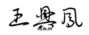 曾慶福王興鳳草書個性簽名怎么寫