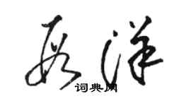 駱恆光段洋草書個性簽名怎么寫