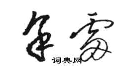 駱恆光余雷草書個性簽名怎么寫