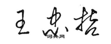 駱恆光王忠哲草書個性簽名怎么寫